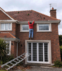 Get your roof professionally cleaned. Not only will it safe you time and produce better results,  it will avoid the danger of using ladders to access your roof. Pro Wash.ie are fully health & safety compliant